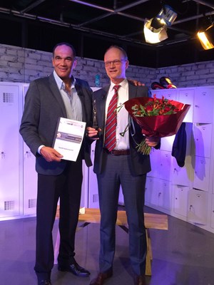 Arnold Vanderleyde met Pipelife-directeur Mark van Loon