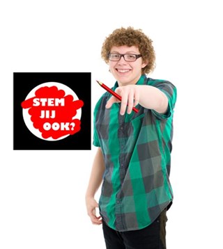 Stem jij ook foto met logo