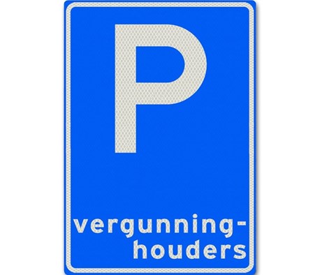 Verkeersbord vergunninghouders