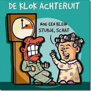 Klok achteruit