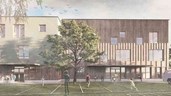 Artist impression de Zevensprong - het Integraal Kind en Expertise Centrum