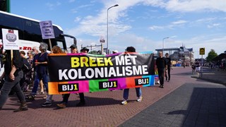 Demonstratie bij J.P.Coen__