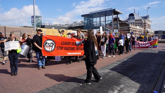 Demonstratie bij J.P.Coen_